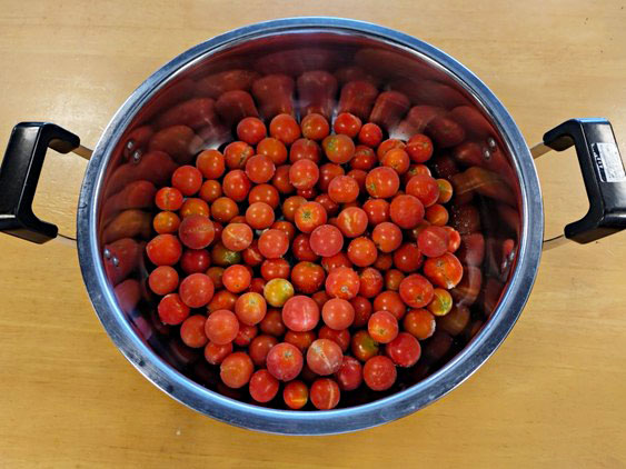 トマトゼリー作り