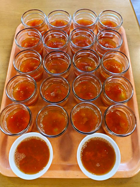 トマトゼリー作り